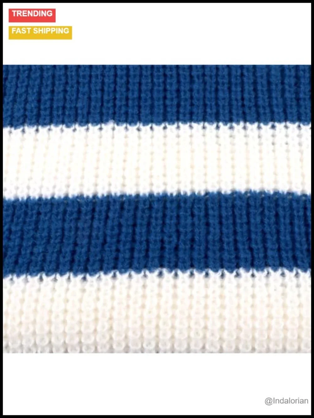 100% Acrylic Striped Knit Scarf - Cozy Winter Wrap